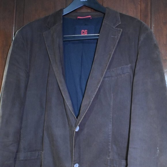 Club of Gents Dark Brown Cotton Casual Blazer Jacket Men’s Size Large - Picture 16 of 16